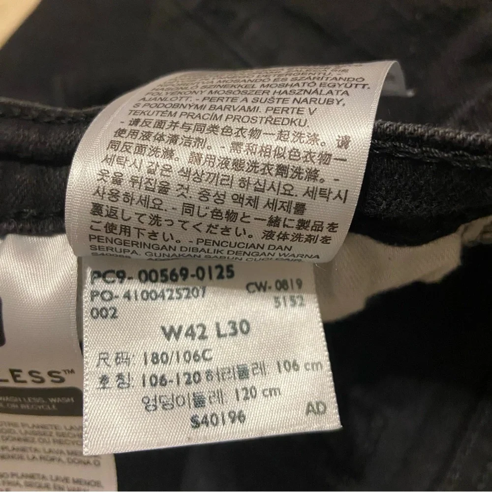 Levi’s 569 Jeans Loose Fit Straight Leg Mens 42 Black Label
